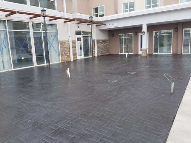 Stamped patio installation Charlotte NC